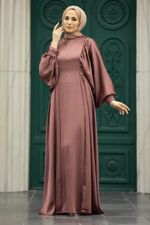 Elegant Dark Dusty Rose Islamic Clothing Prom Dress 60201KGK - 1