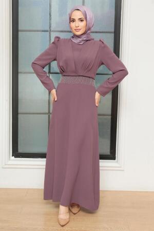 Neva Style - Elegant Dark Dusty Rose Muslim Bridal Dress 51531KGK - 1