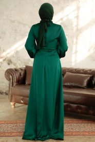 Neva Style - Elegant Emerald Green Islamic Bridesmaid Dress 3933ZY - Thumbnail