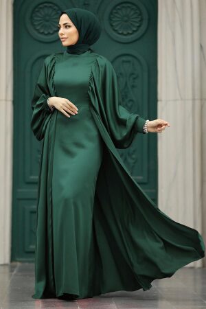 Elegant Emerald Green Islamic Clothing Prom Dress 60201ZY - 1