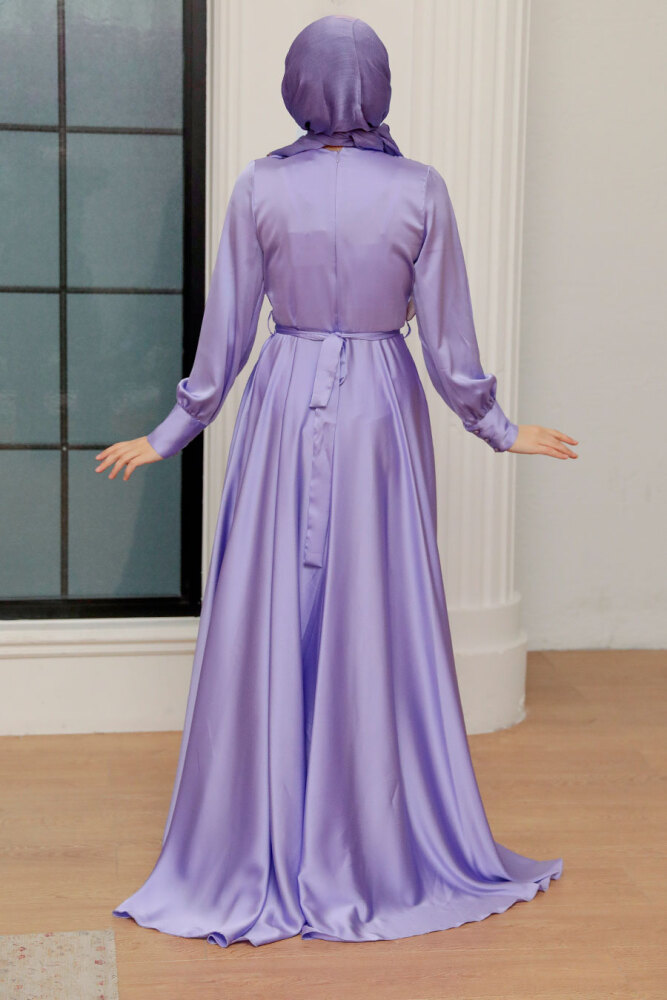 Neva Style - Elegant Light Lila Muslim Engagement Dress 3460ALILA - 3