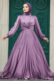 Neva Style - Elegant Lila Modest Evening Gown 5926LILA - Thumbnail