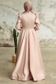 Neva Style - Elegant Mink Hijab Wedding Dress 2265V - Thumbnail