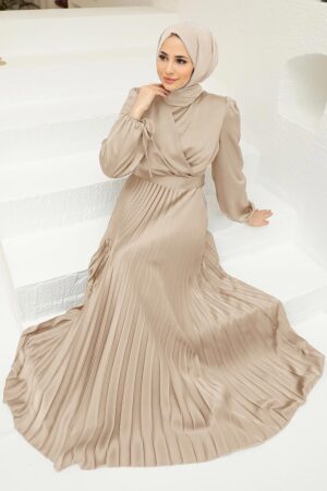 Neva Style - Elegant Stone Islamic Clothing Wedding Dress 3452TAS - 1