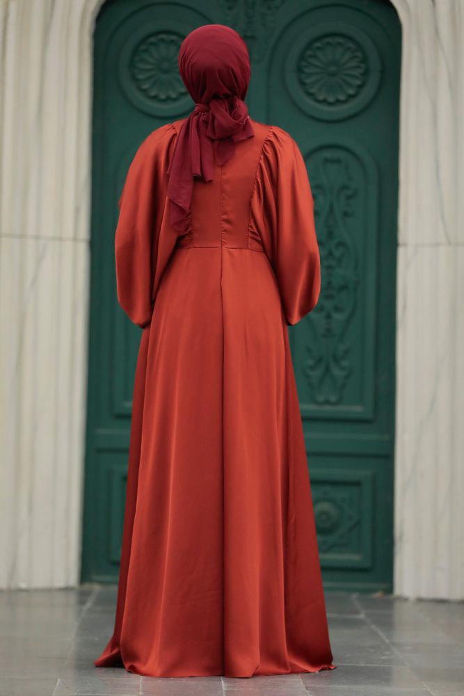 Elegant Terra Cotta Islamic Clothing Prom Dress 60201KRMT - 4