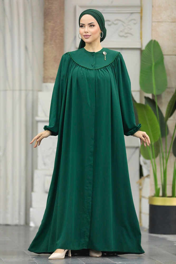 Emerald Green Plus Size Abaya 20134ZY - 1