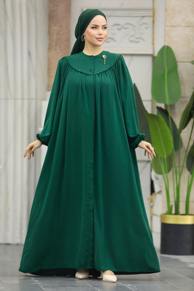 Emerald Green Plus Size Abaya 20134ZY - 3