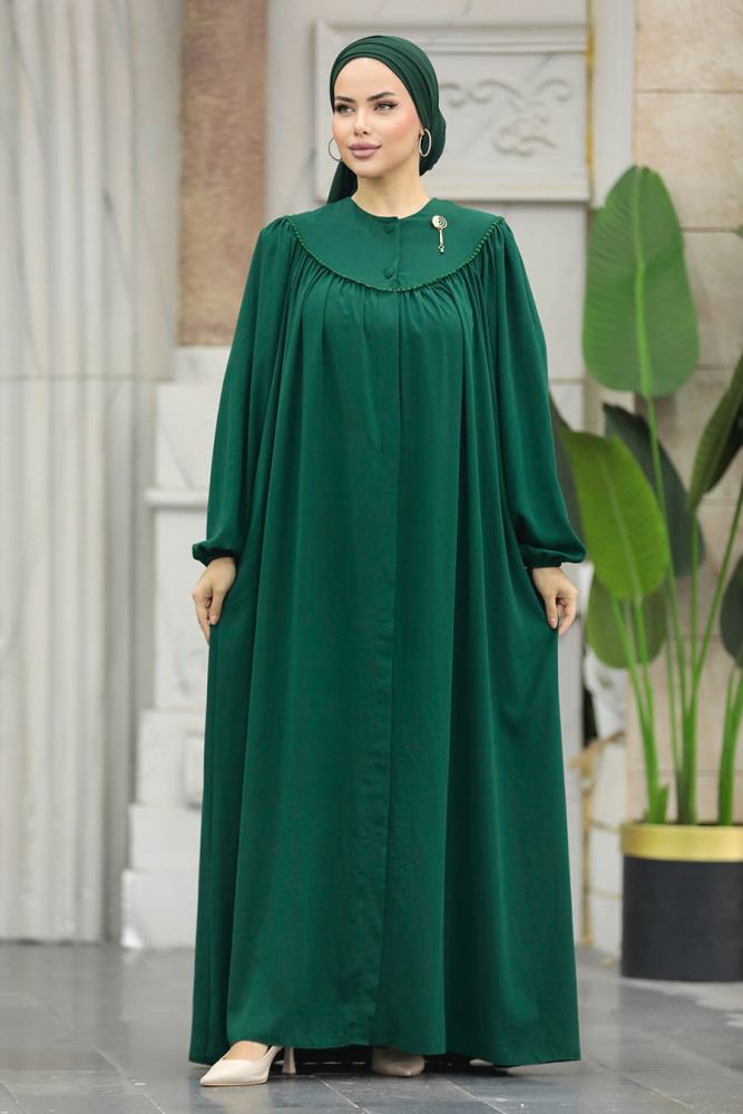 Emerald Green Plus Size Abaya 20134ZY - 2