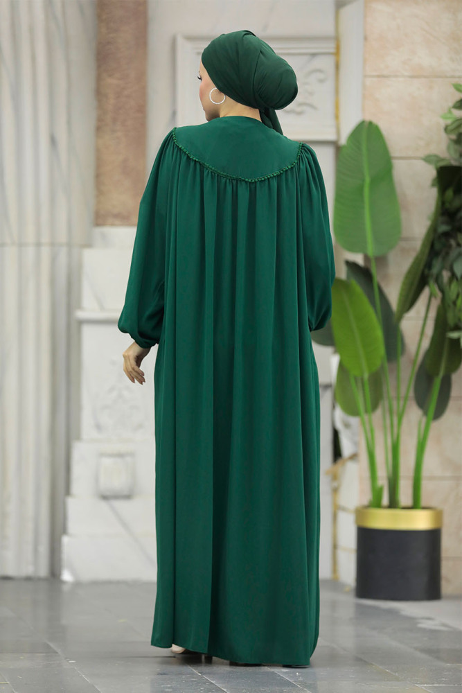 Emerald Green Plus Size Abaya 20134ZY - 4
