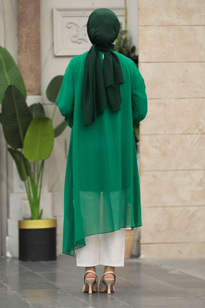 Neva Style - Emerald Modest Tunic 24030ZY - 2