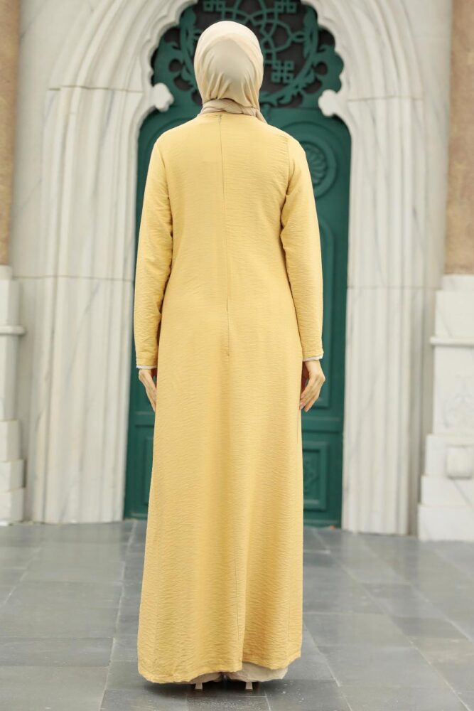 Neva Style - Ensemble Hijab Biscuit Double 52221BS - 3