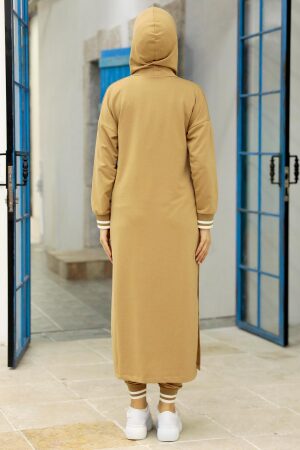 Neva Style - Ensemble Hijab Biscuit Double 56091BS - 3