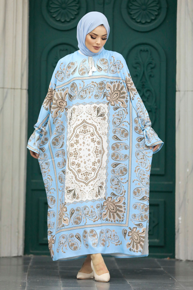  Etnik Desenli Bebek Desenli Tesettür Tunik 20512BM - 2