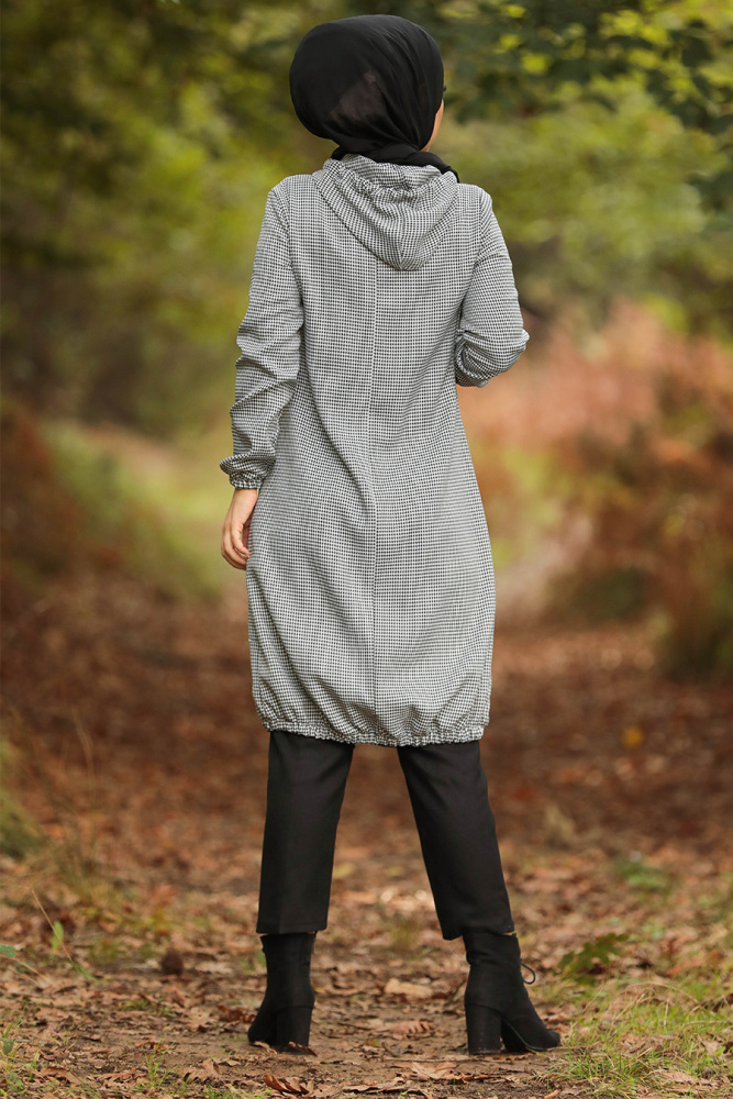 Neva Style - Fermuarlı Ekru Tesettür Kap 503E - 3