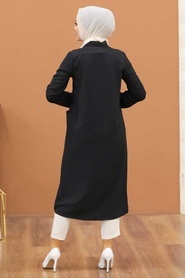 Neva Style - Fermuarlı Siyah Tesettür Tunik 477S - Thumbnail