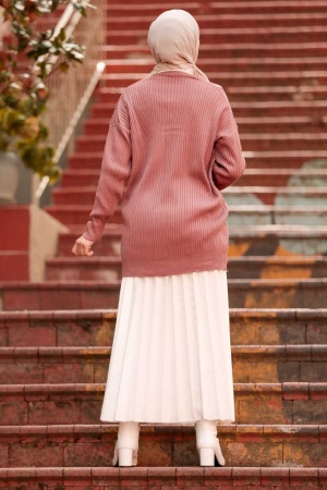 Neva Style -Tile Hijab Knitwear Cardigan 2438KRMT - 2