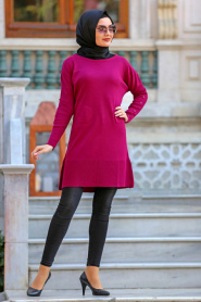 Neva Style - Fuchsia Hijab Trico 15058F - Thumbnail