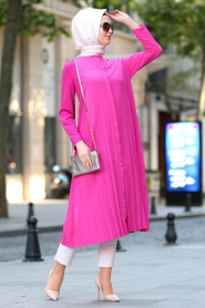 Neva Style - Fuchsia Hijab Tunic 5043F - Thumbnail