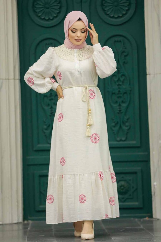 Fuchsia Long Sleeve Dress 13441F - 2