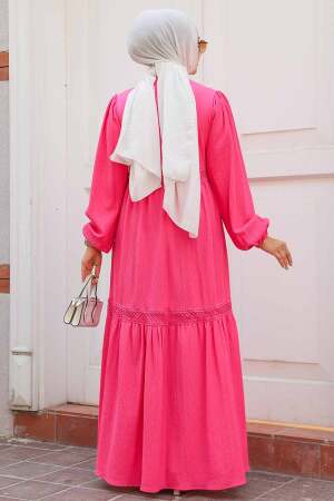 Fuchsia Muslim Dress 5856F - 2