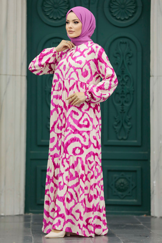 Fuchsia Plus Size Dress 6193F - 1