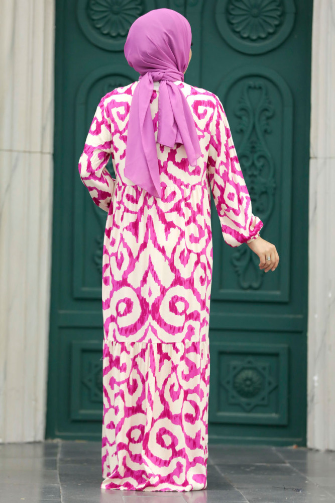 Fuchsia Plus Size Dress 6193F - 3