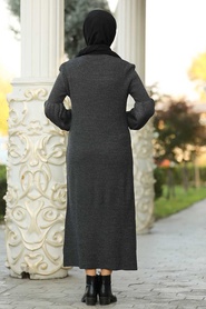 Neva Style - Fumé Hijab Dress 42411FU - Thumbnail
