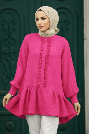 Fushia Hijab For Women Tunic 5898F - 1