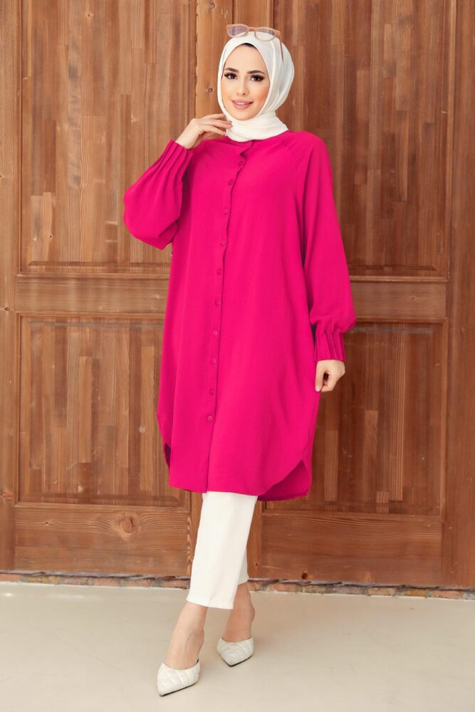 Fushia Hijab Turkish Tunic 6312F - 1