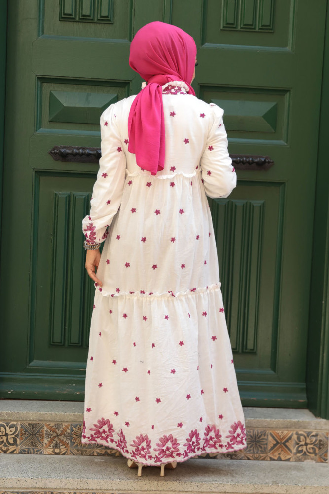 Fushia Long Dress 1381F - 2