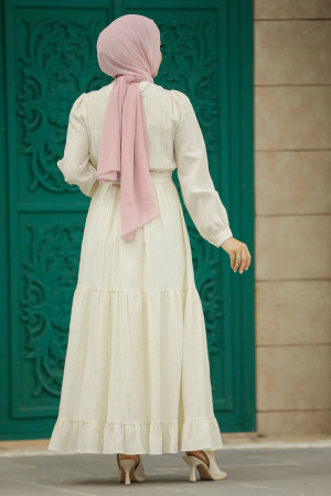 Fushia Long Dress For Muslim Ladies 13081F - 5