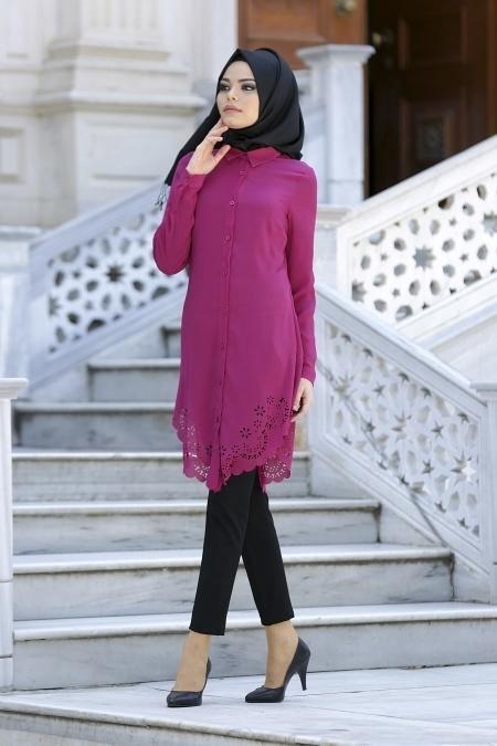 Neva Style - Fuşya Tunik - 2
