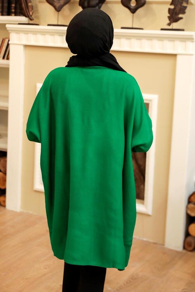 Neva Style - Green High Quality Knitwear Tunic 3399Y - 2