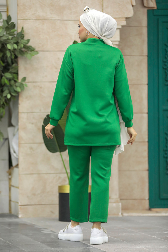 Green Hijab Dual Suit 70801Y - 3
