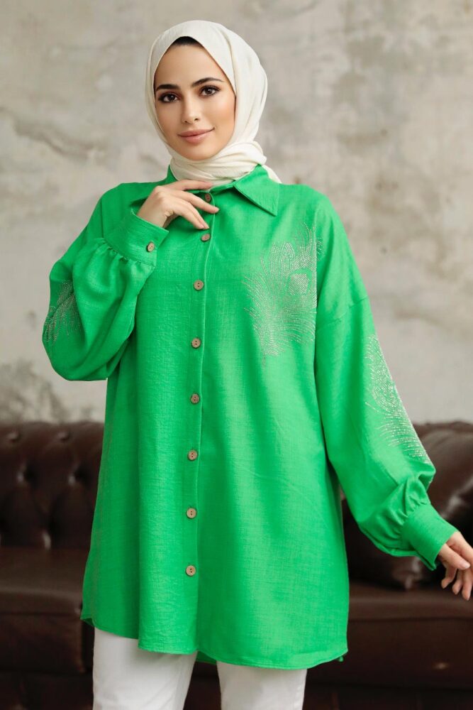 Green Hijab Tunic 11351Y - 1