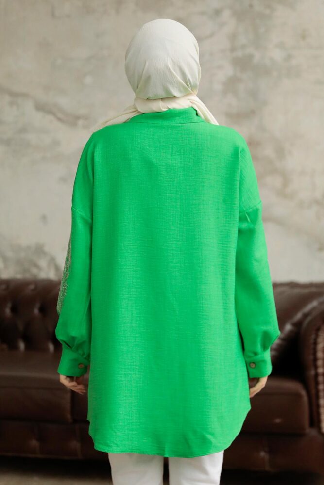 Green Hijab Tunic 11351Y - 4