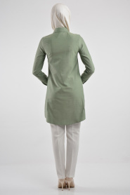 Neva Style- Green Hijab Tunic 3032Y - Thumbnail