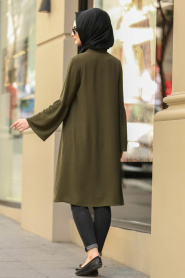 Neva Style - Green Hijab Tunic 870Y - Thumbnail