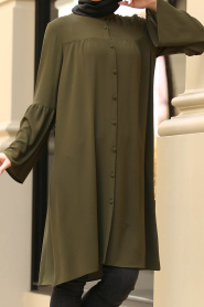 Neva Style - Green Hijab Tunic 870Y - Thumbnail