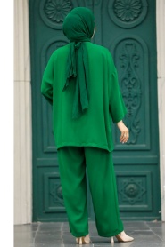 Neva Style - Green Hijab Turkish Dual Suit 5927Y - Thumbnail