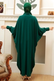 Neva Style - Green Islamic Clothing Turkish Abaya 17410Y - Thumbnail