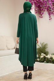 Neva Style - Green Long Sleeve Tunic 17350Y - Thumbnail