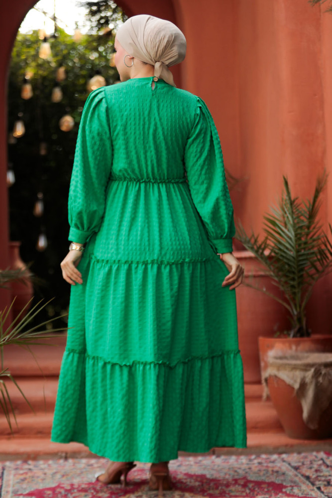 Green Modest Summer Dress 3033Y - 4