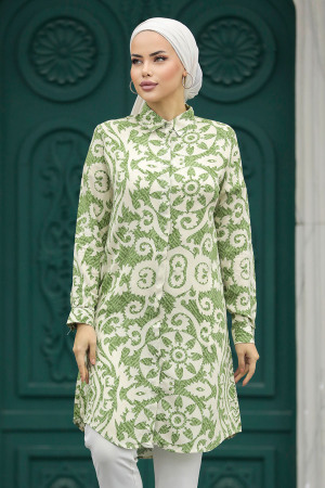 Green Modest Tops 11663Y - 2