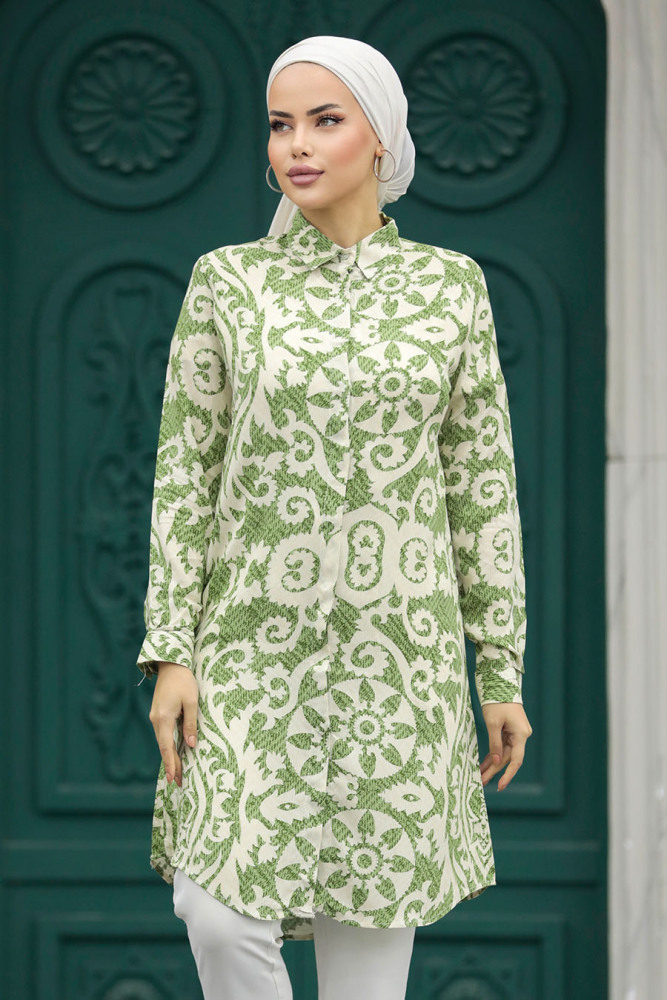 Green Modest Tops 11663Y - 2