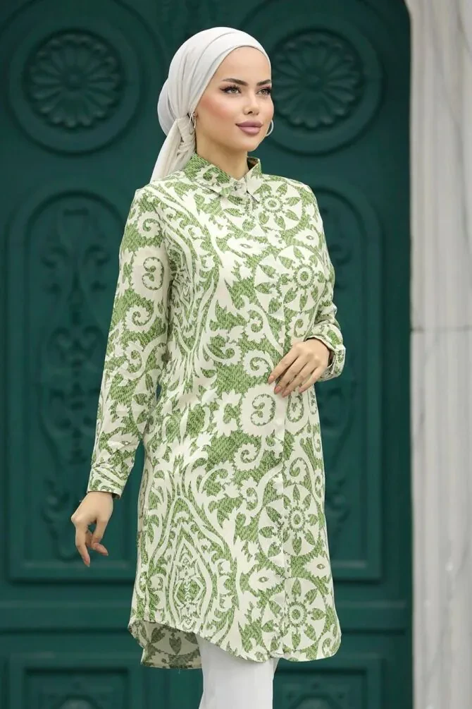 Green Modest Tops 11663Y - 1