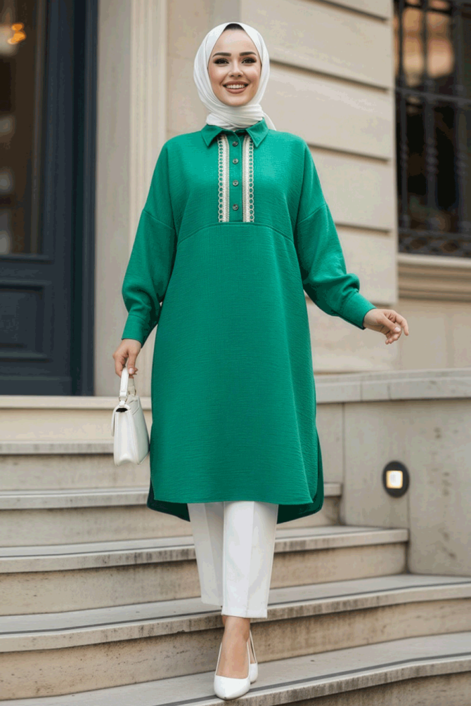 Green Modest Tops 663Y - 1