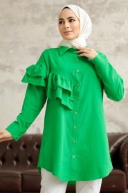 Neva Style - Green Modest Tunic 11191Y - Thumbnail