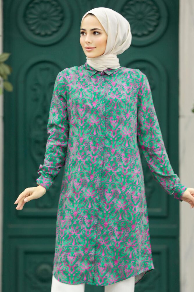 Neva Style - Green Modest Tunic 11607Y - 2