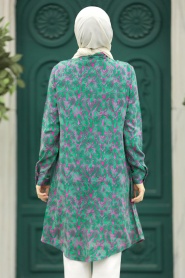 Neva Style - Green Modest Tunic 11607Y - Thumbnail